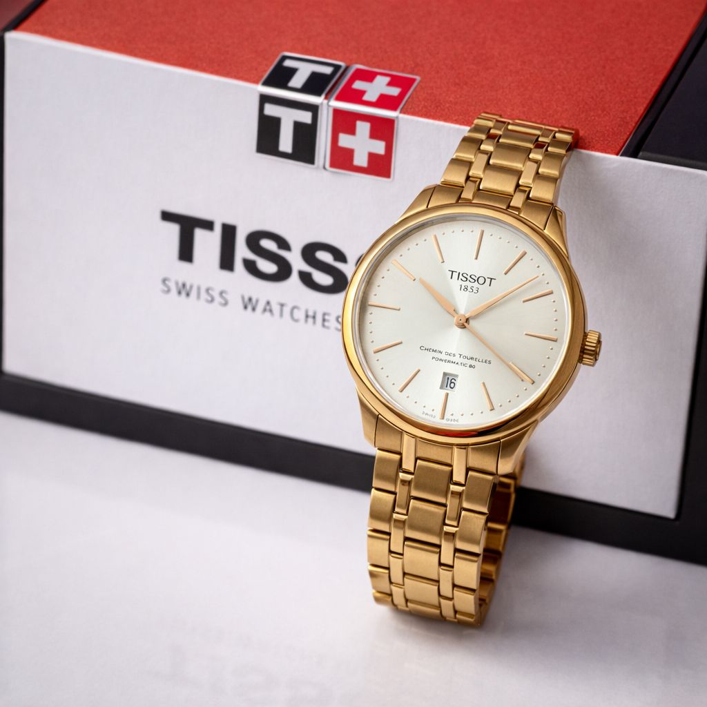 TISSOT CHEMIN DES TOURELLES  Stainless Steel Luxury with Powermatic 80 Precision